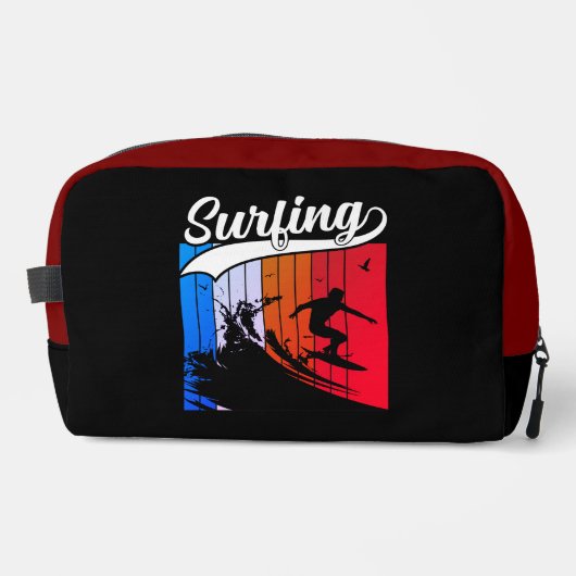 Surfen in den großen Wave Vibes Waschbeutel (Vorderseite)