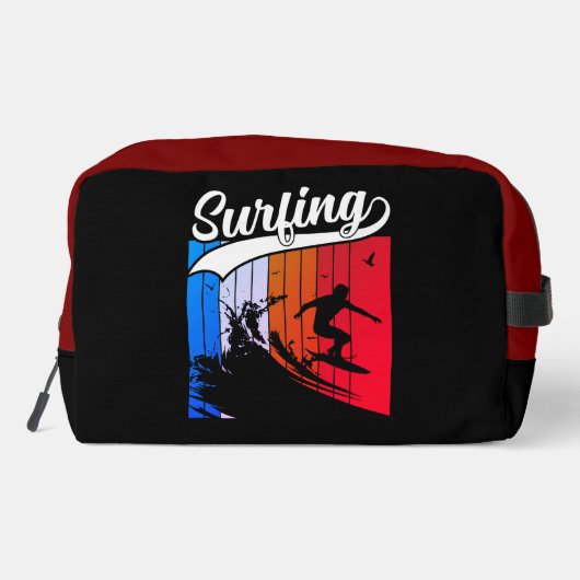 Surfen in den großen Wave Vibes Waschbeutel (Rückseite)