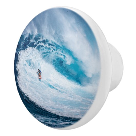 Surfen in den Röhren Keramikknauf (Rechts)