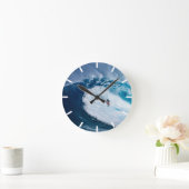 Surfen in den Röhren Runde Wanduhr (Zuhause)
