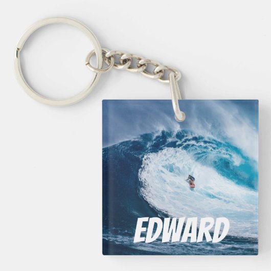 Surfen in den Röhren Schlüsselanhänger (Vorderseite)
