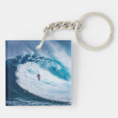 Surfen in den Röhren Schlüsselanhänger (Rückseite)