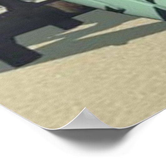 Surfen in der Ferne Poster (Ecke)