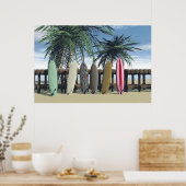 Surfen in der Ferne Poster (Küche)