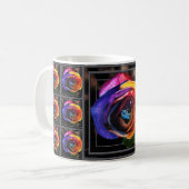 Surfen in der Rainbow-Rose-Tasse Kaffeetasse (Vorderseite Links)