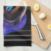 Surfen in der Regenbogen-Rose Geschirrtuch (Viertel Falte)