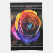 Surfen in der Regenbogen-Rose Geschirrtuch (Vertikal)