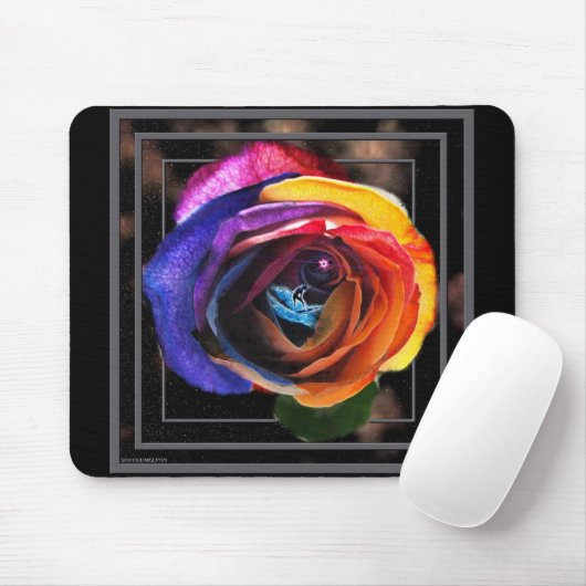 Surfen in der Regenbogen-Rose Mousepad (Mit Mouse)