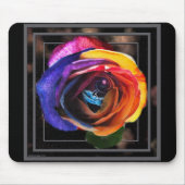 Surfen in der Regenbogen-Rose Mousepad (Vorne)