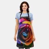 Surfen in der Regenbogen-Rose Schürze (Getragen)