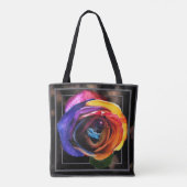 Surfen in der Regenbogen-Rose Tasche (Rückseite)