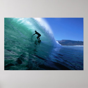 Surfen in der Röhre Poster