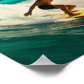 Surfen in einem amerikanischen Meer Poster (Ecke)