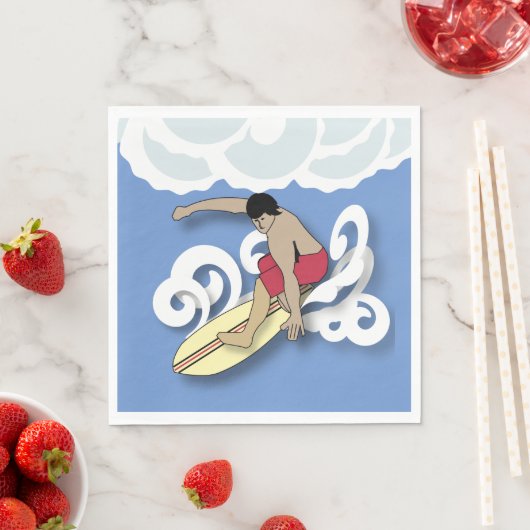 Surfen in einem Fass Serviette (Beispiel)