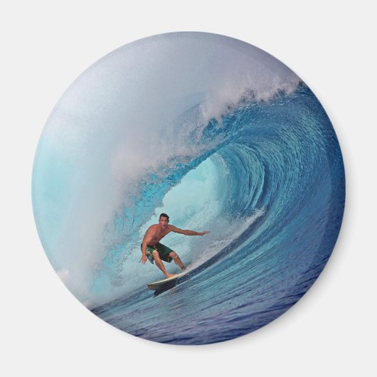 Surfen in einer gewaltigen Welle Magnet (Vorne)