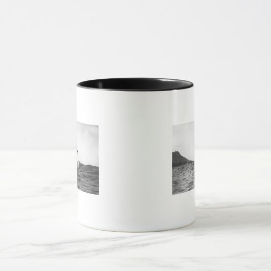 Surfen in Honolulu Hawaii Langboard Surfer Tasse (Zentrum)