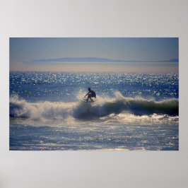 Surfen in Huntington Beach, Kalifornien Poster