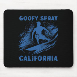 Surfen in Kalifornien Lustiger Goofy Foot Grafik S Mousepad