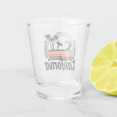 Surfen in Kalifornien Schnapsglas (Rückseite)