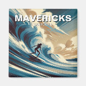 Surfen in Mavericks Magnet (Vorne)