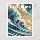 Surfen in Mavericks Postkarte (Vorderseite)