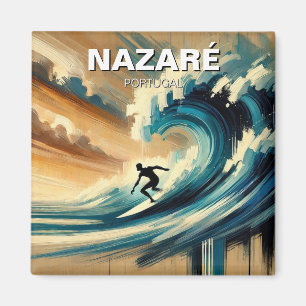 Surfen in Nazare Portugal Magnet