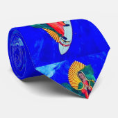 Surfen in Nonno-blauer Krawatte (Gerollt)