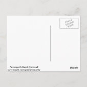 Surfen in Perranporth Beach Cornwall England Postkarte (Rückseite)