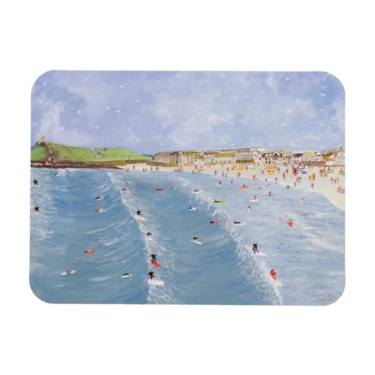 Surfen in Porthmeor Magnet (Horizontal)