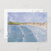Surfen in Porthmeor Postkarte (Vorne/Hinten)