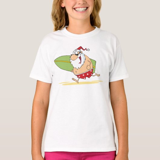 Surfen in Santa T - Shirt (Vorderseite)