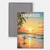 Surfen in Tamarindo Costa Rica Magnet (Vorderseite/Rückseite)