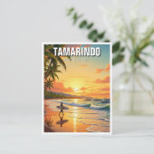 Surfen in Tamarindo Costa Rica Postkarte (Stehend Vorderseite)