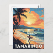 Surfen in Tamarindo Costa Rica Postkarte (Vorne/Hinten)