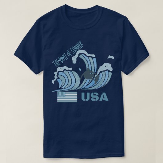 Surfen in Tokio 2021 T-Shirt (Design vorne)