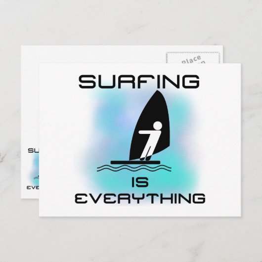 Surfen ist alles T - Shirt und Geschenke Postkarte (Vorne/Hinten)