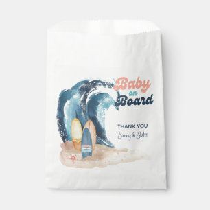 Surfen ist auf Beach Baby an Bord Babydusche Geschenktütchen