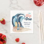 Surfen ist auf | Der große 1. Strand zum Geburtsta Serviette (Beispiel)