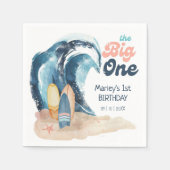 Surfen ist auf | Der große 1. Strand zum Geburtsta Serviette (Vorderseite)