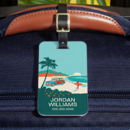 Surfen ist auf gepäckanhänger