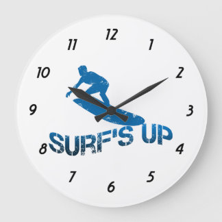 Surfen ist auf große wanduhr