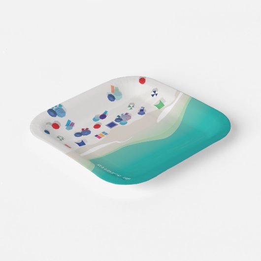 Surfen ist auf pappteller (Gewinkelt)