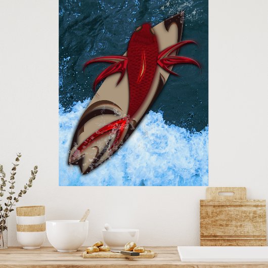 Surfen ist auf poster (Küche)
