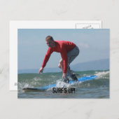 Surfen ist auf postkarte (Vorne/Hinten)