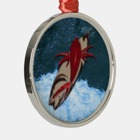 Surfen ist auf silbernes ornament (Rechts)