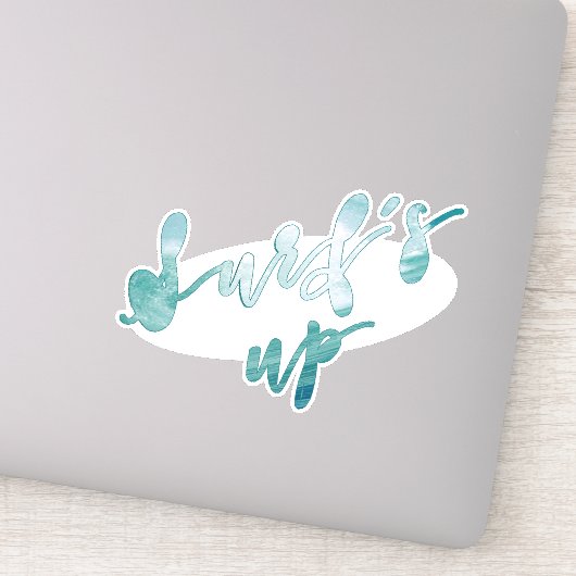 Surfen ist auf | Spaß Typografie Surf Zitat Aufkleber (Detail)