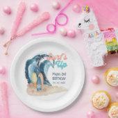 Surfen ist auf | Tropical Beach Surfing Kindergebu Pappteller (Party)