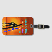 Surfen ist eine Möglichkeit, kostenlos zu sein Gepäckanhänger (Vorderseite (Horizontal))