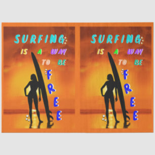 Surfen ist eine Möglichkeit, kostenlos zu sein Seidenpapier