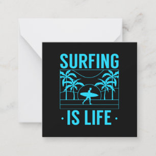 Surfen ist Leben Mitteilungskarte